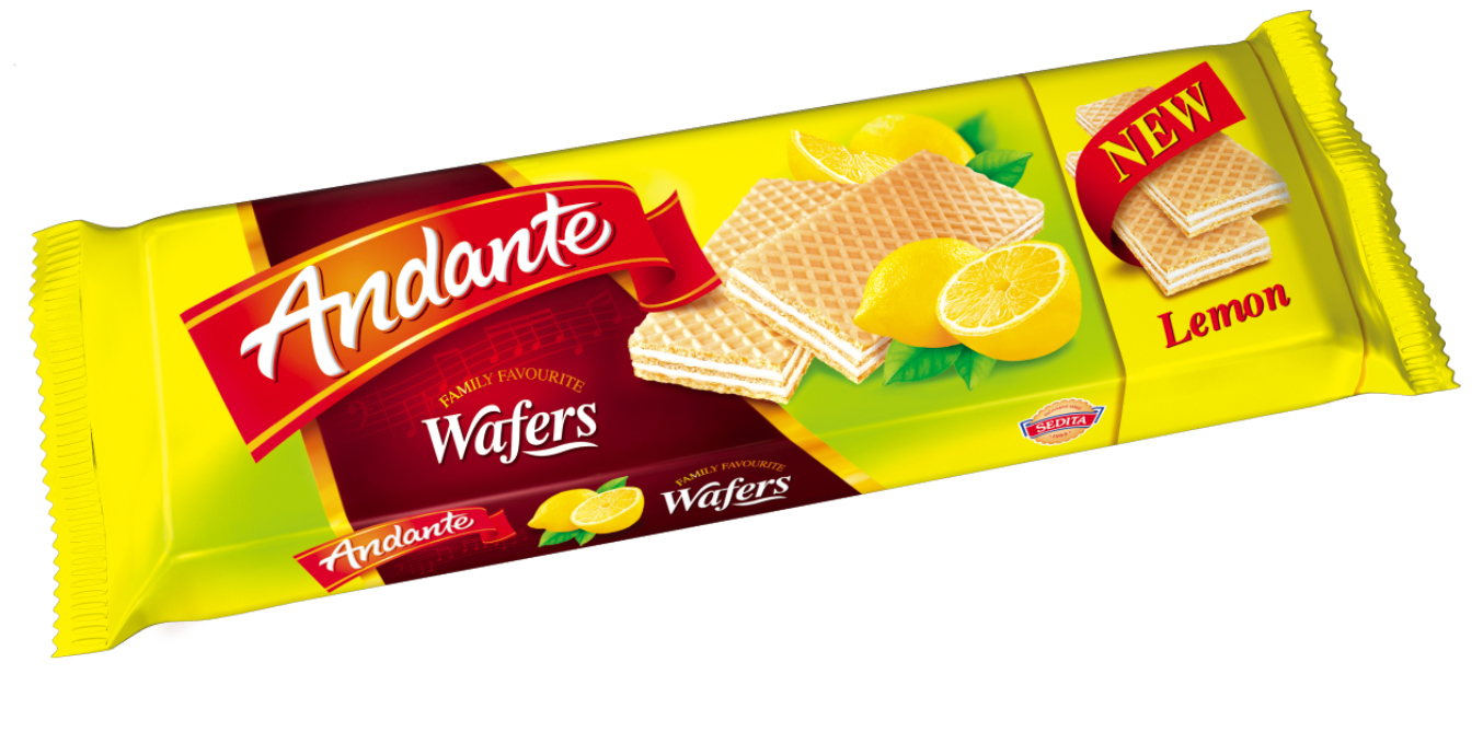 Andante Wafers Lemon 100g Wholesale