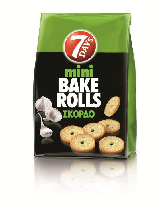 Bake Rolls Mini Garlic 80g Wholesale