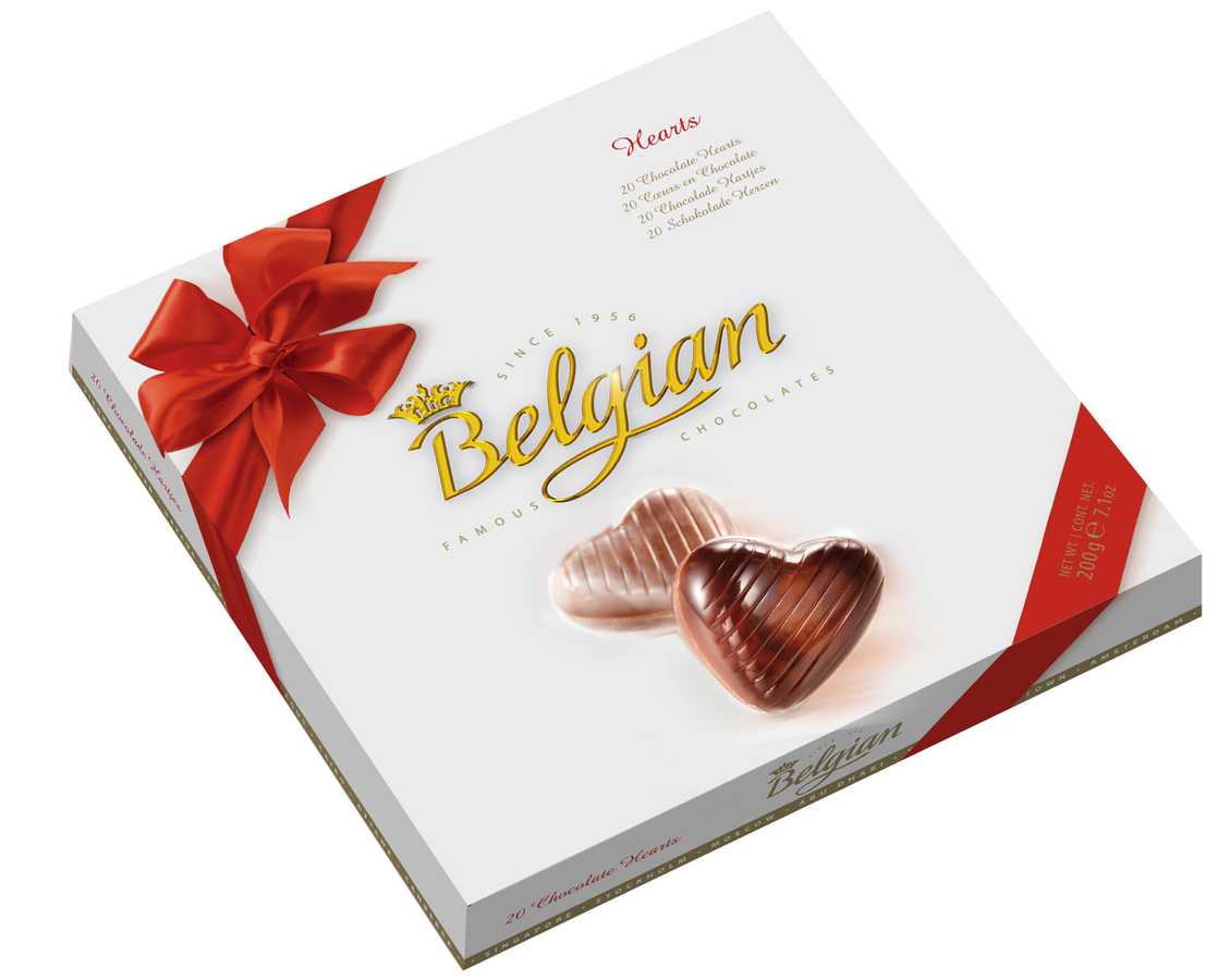Belgian Hearts Hazelnut 200g Wholesale