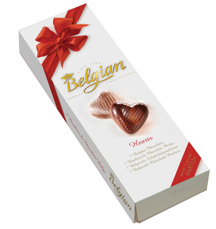 Belgian Hearts Hazelnut 65g Wholesale